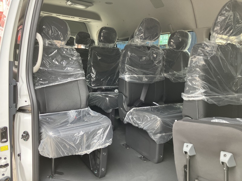 Sliding passenger door detail of Foton VR1 WCS mini bus for Africa