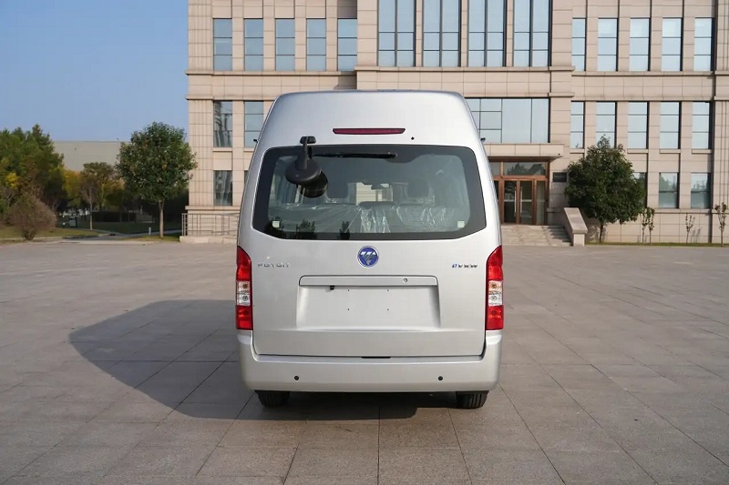 Full rear exterior view of Foton C2 new energy electric minibus