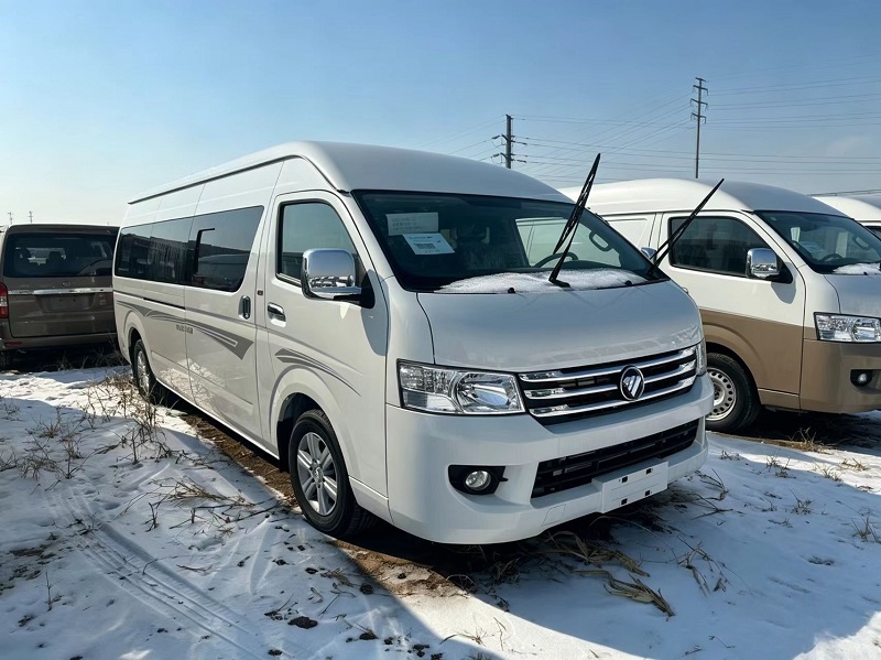 Full rear exterior of FOTON VIEW CS2 13~19 seat passenger minibus, left hand drive & right hand drive for Africa urban transit