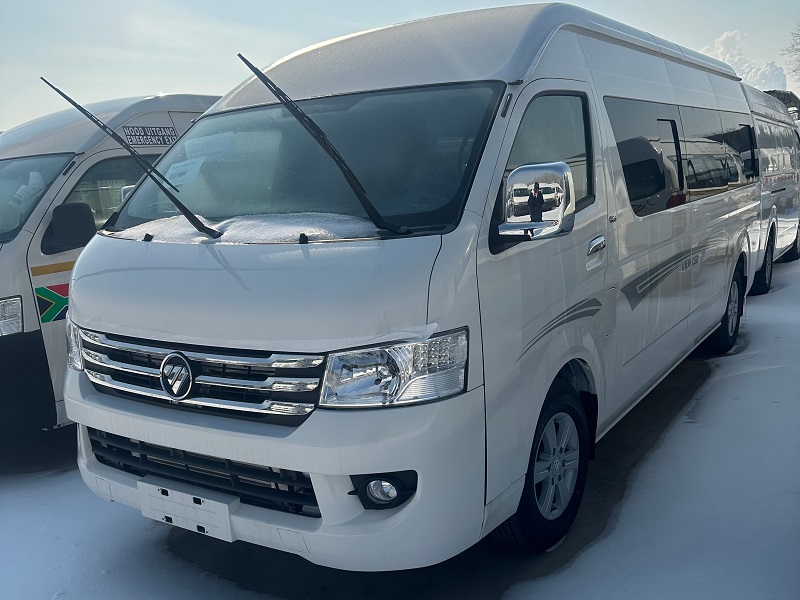 Rear 45 Degree Side FOTON VIEW CS2 13~19 Passenger Minicoach Export to Togo West Africa