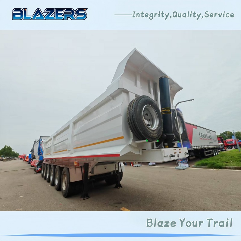 Powerful Quality 80 Tons BLAZERS 6-Axle Dump Semi-Trailer Truck For Transporting Minerals In The Democratic Republic Of The Congo