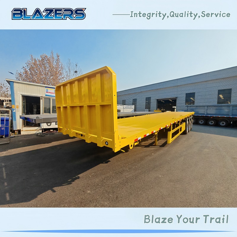 High Quality 60Ton BLAZERS 3 Axle Container Semi Trailer For Algeria