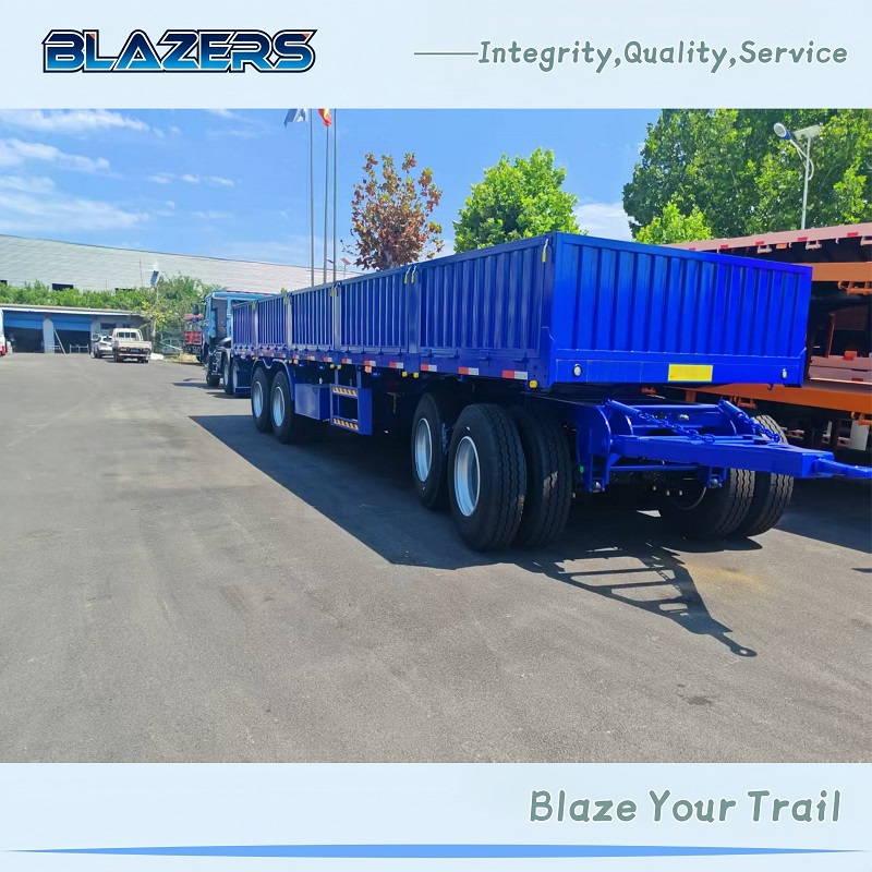 High Quality 40 Ton BLAZERS 2 Axle Full Semi Trailer For Ethiopia