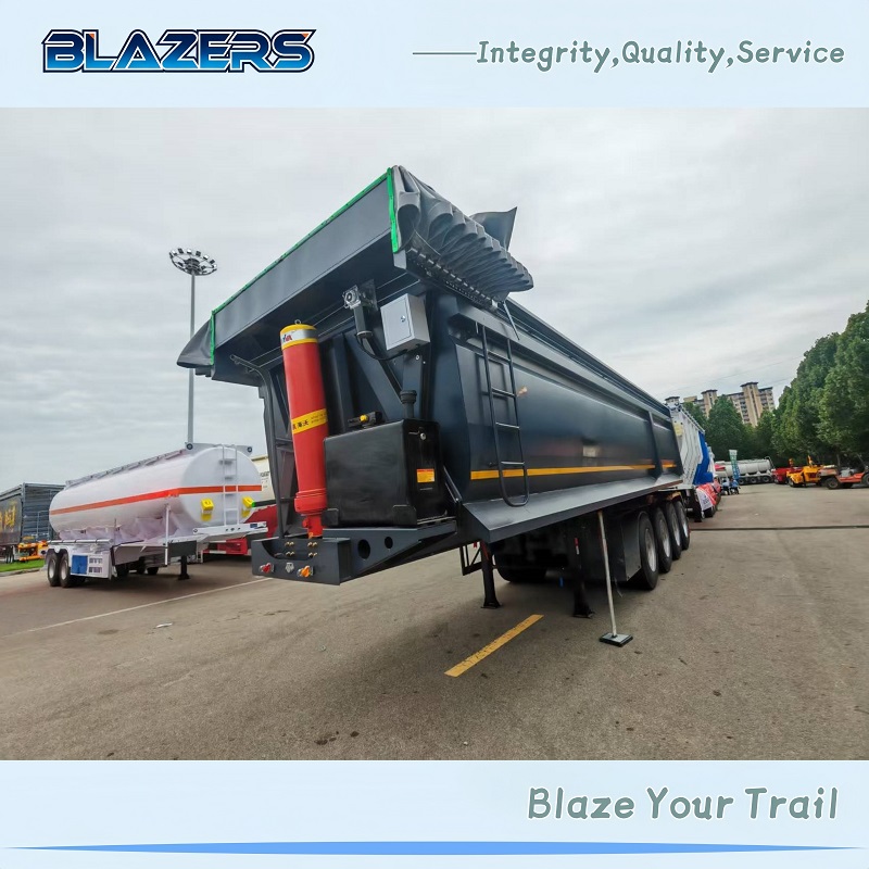 Durable 70Tons BLAZERS 4 Axles Dump Semi Trailer Suitable for Guinea