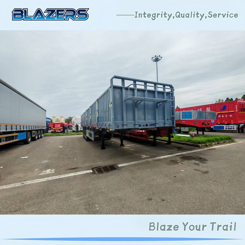 Good Quality 60Tons BLAZERS 3Axle Side Wall Semi Trailer For Tanzania