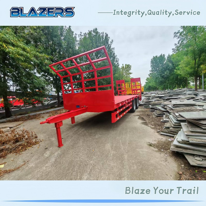 Brand New 40Ton BLAZERS 2-axle Low-bed Semi Trailer For Tanzania