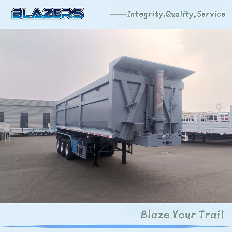 Strong 3 Axle 50 Ton Tipper Semi Trailer For Nigeria Mining industry