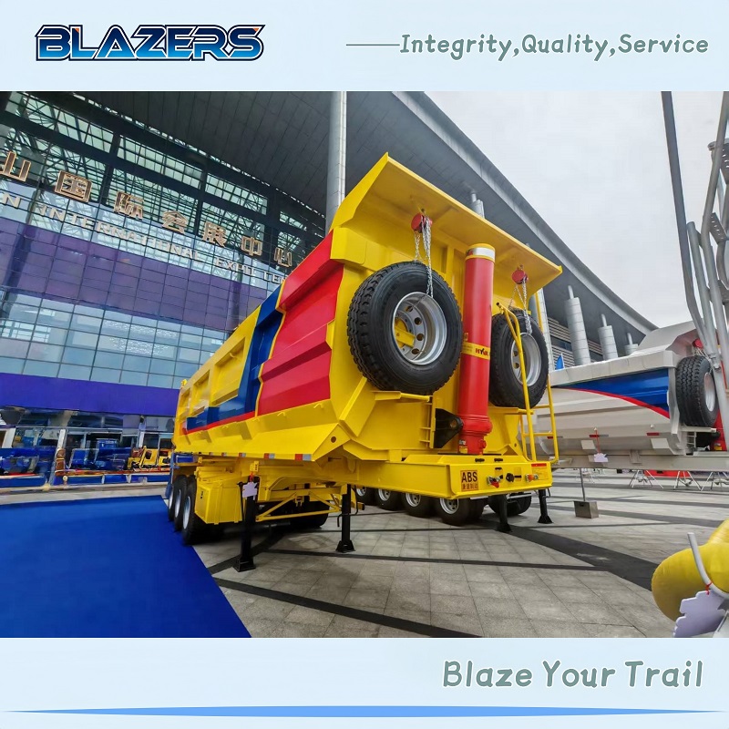 Hydraulic Rear  3 Axle Dump Semi Trailer  for Africa