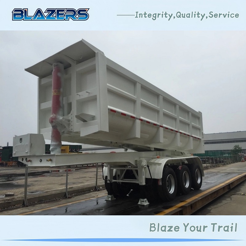 Good Performance 60 Tons BLAZERS 3Axle Dump Trailer For Guinea