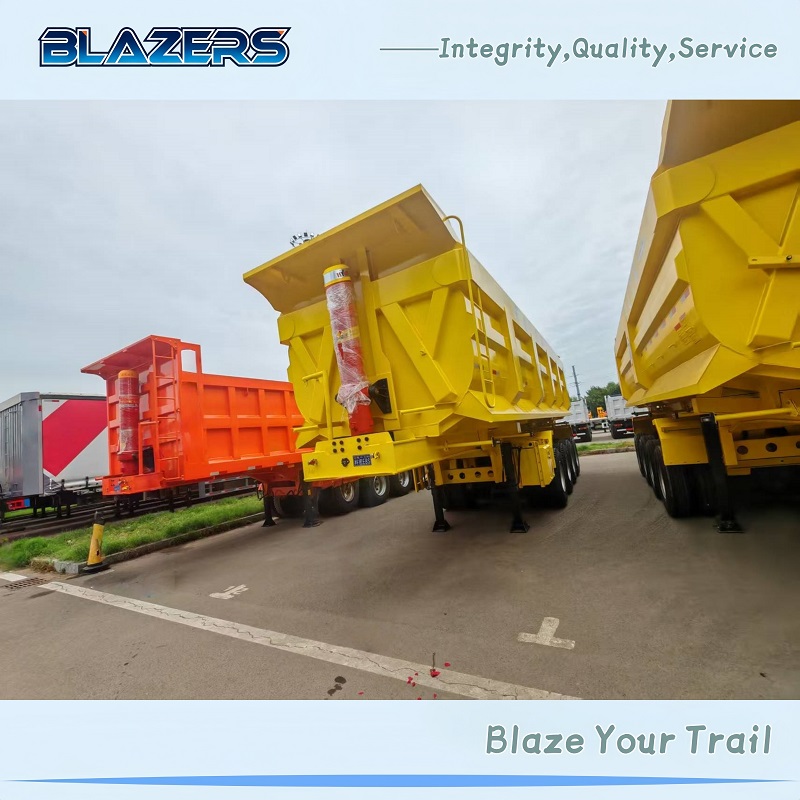 High quality 4Axle 80-Ton U-Type Tipper Semi Trailer For Bauxite Transportation In Sierra Leone