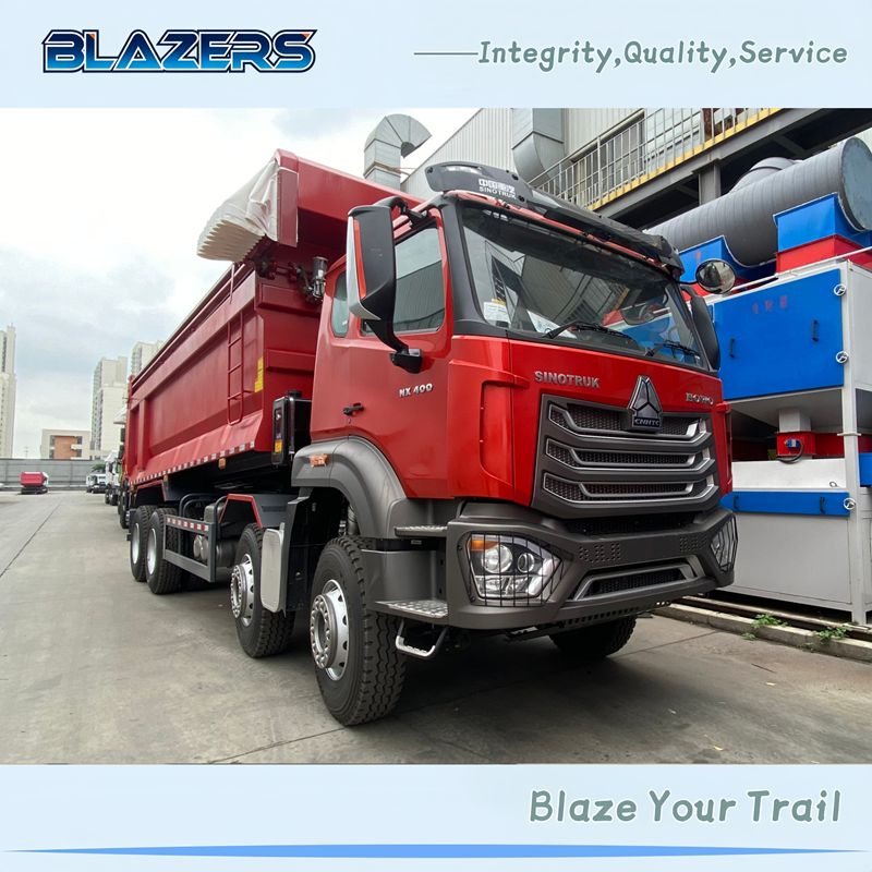 Durable 6x4 HOWO NX 400HP 12 Wheels Red RHD Dump Truck for South Africa