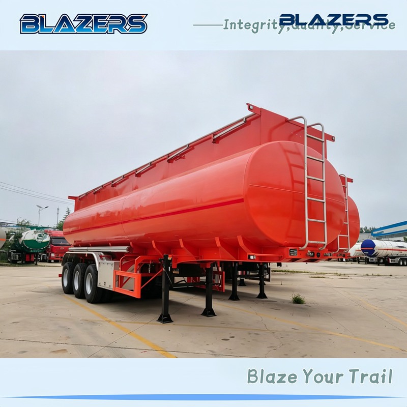 Large Capacity 40CBM BLAZERS 3 Axle Oil Tanker Semi-trailer for Zambia