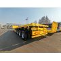 Good Price 80 Tons BLAZERS 4 Axles Container Flatbed Semi Trailer For Liberia