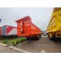 Good Quality 80Tons BLAZERS 4 Axles Red Dump Semi Trailer For Tanzania