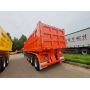 Good Quality 80Tons BLAZERS 4 Axles Red Dump Semi Trailer For Tanzania