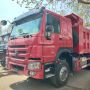 Good Quality 6x4 SINOTRUK HOWO 371HP Tipper Truck  RED LHD for South America
